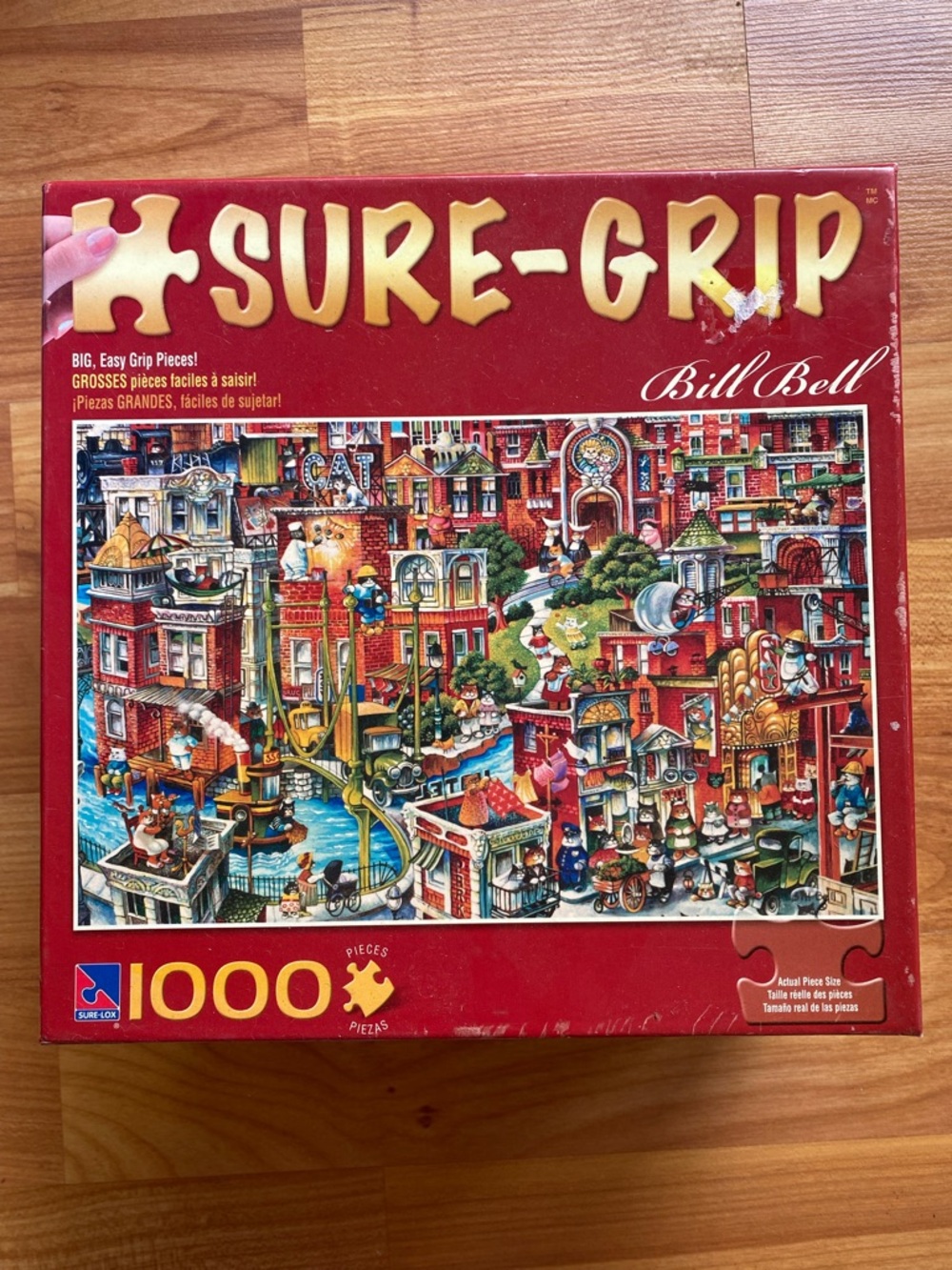 Vintage Cat Cityscape Puzzle
